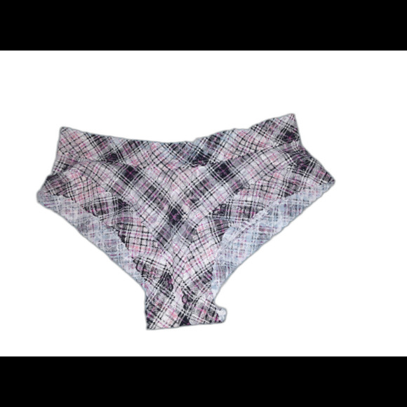 Victoria's Secret Large Multicolor Plaid Print Cheeky Hipster NWT - Picture 5 of 5